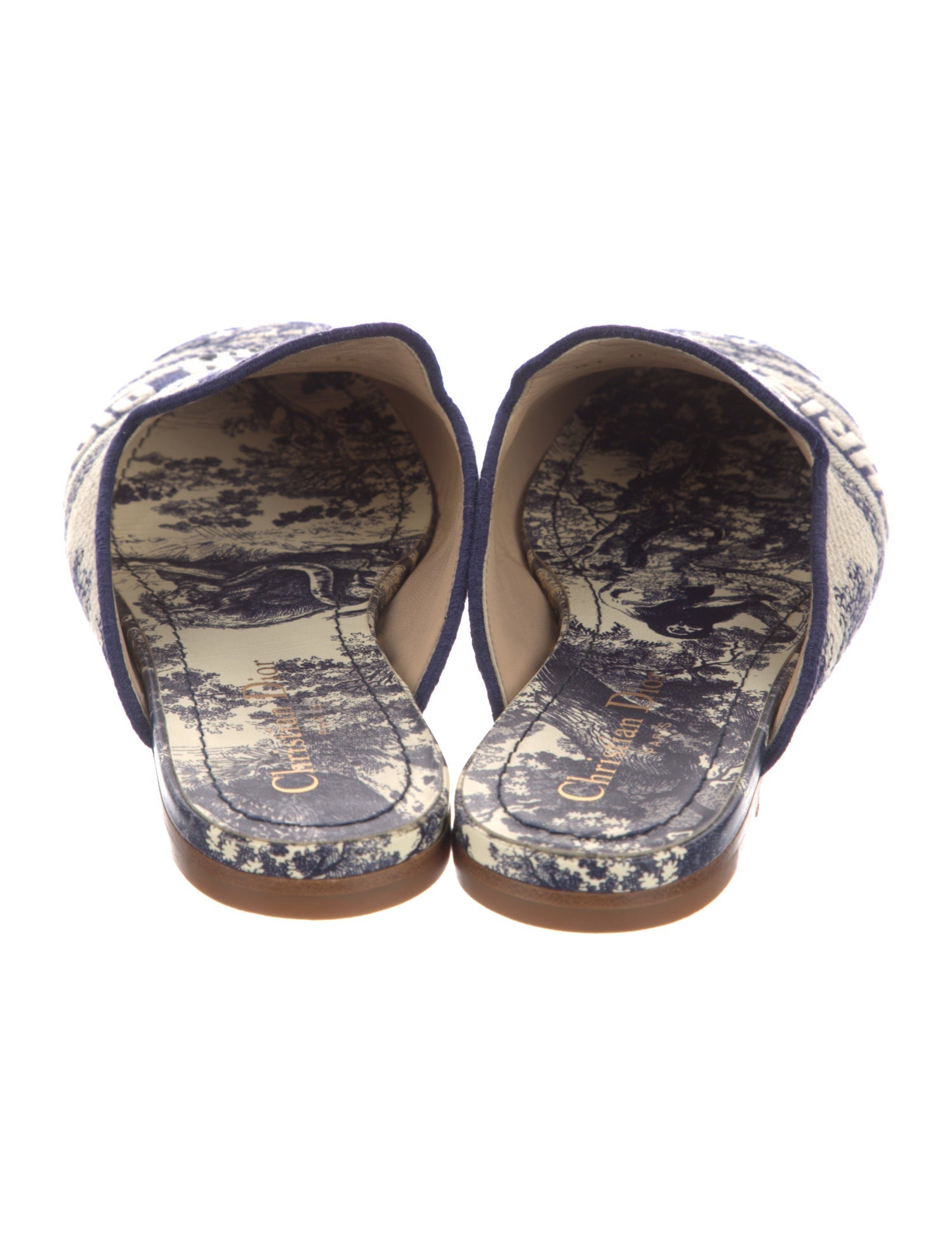 Christian Dior Canvas Printed Mules